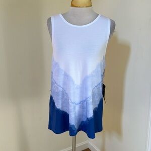 New! Wild fox large sweat glacier placed tie dye muscle tee.